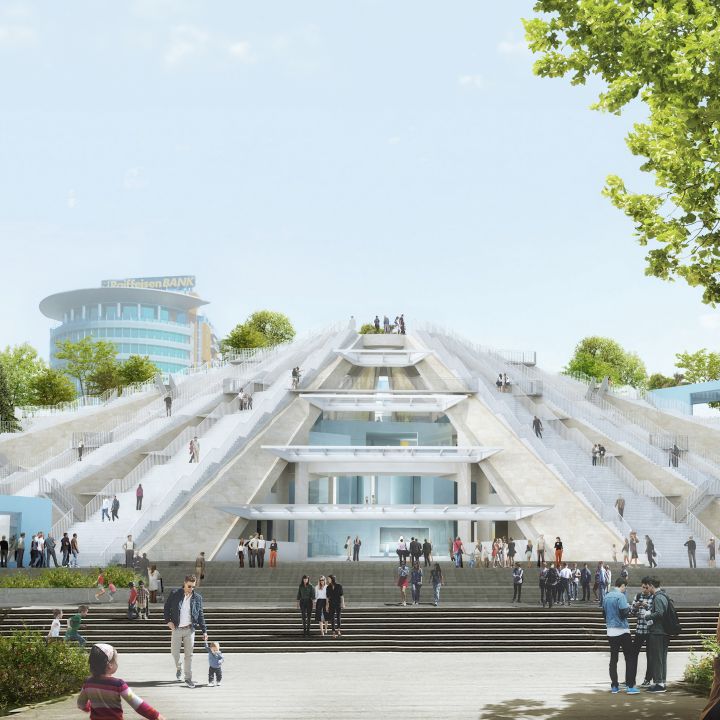 La pyramide de Tirana reconvertie en école digitale - Architecture -
                    Luxe radio