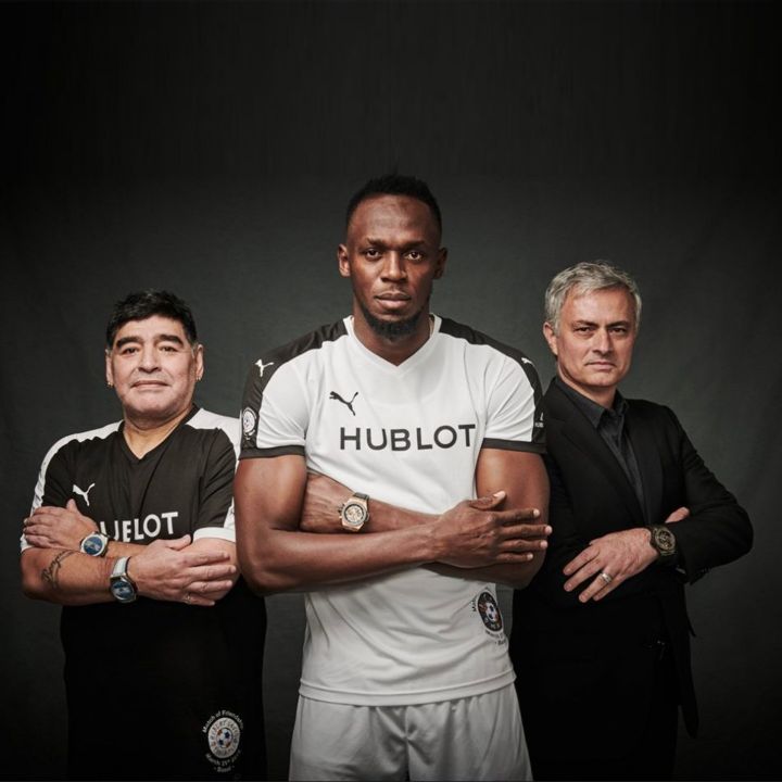 Hublot réunit Diego Maradona, Usain Bolt et José Mourinho - Le Journal du Luxe -
                    Luxe radio